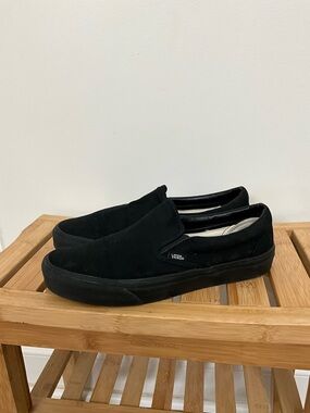 Vans Black Slip-On Suede Men's Loafers